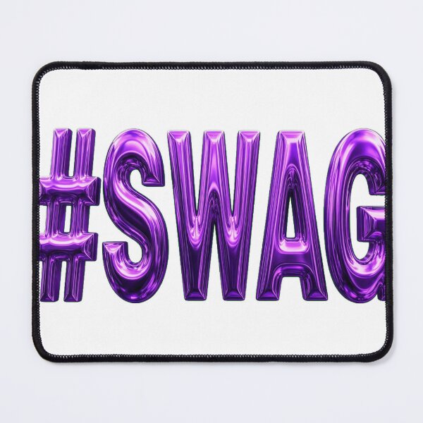 Item preview, Purple Chrome #SWAG — Vibrant Metallic Hashtag Lettering designed and sold by GSideArtStore.