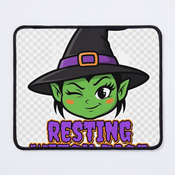 Item preview, Resting Witch Face Funny Halloween Witch Sticker designed and sold by Gurrteg.