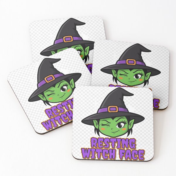Item preview, Resting Witch Face Funny Halloween Witch Sticker designed and sold by Gurrteg.