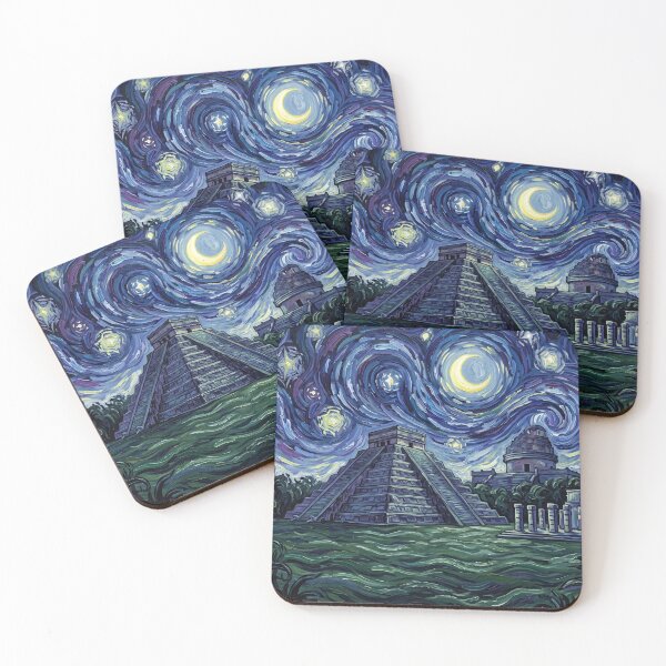 Item preview, Chichen Itza Starry Night Historical Landscape designed and sold by Bad-Decisions-Designs.