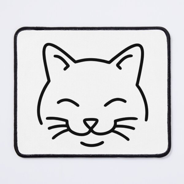 Item preview, Minimal Cat Outline Cute Feline Face designed and sold by Ikochane.