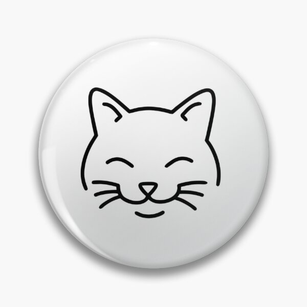 Item preview, Minimal Cat Outline Cute Feline Face designed and sold by Ikochane.