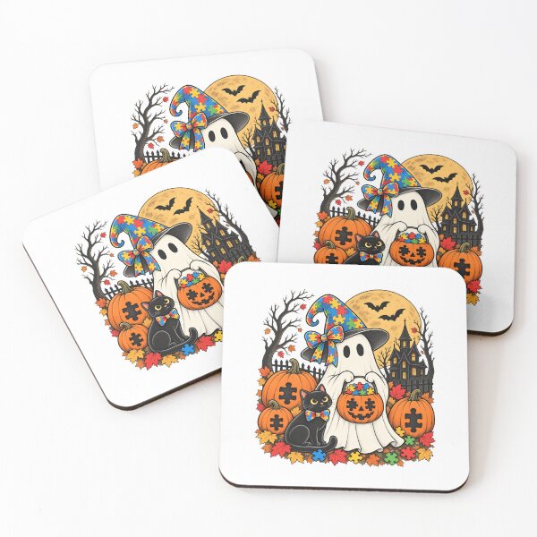 Item preview, Autism Halloween Spooky Autism Awareness Ghost designed and sold by LASTIQUE-dd.