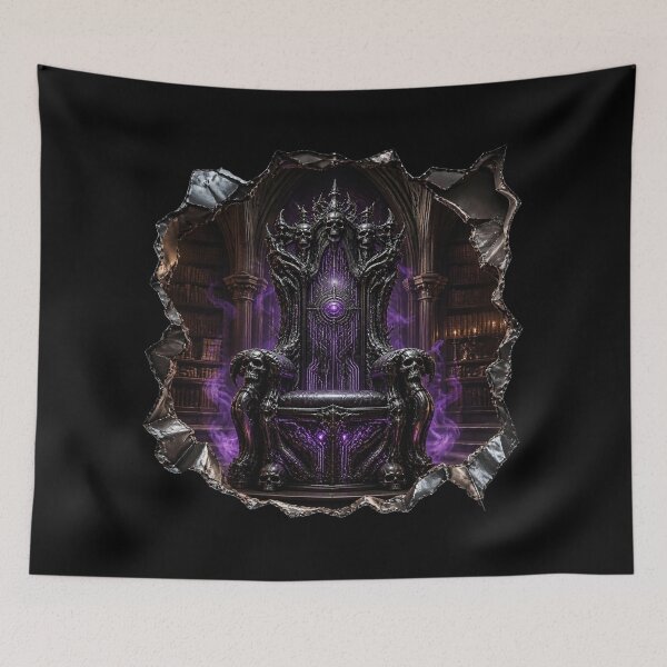 Item preview, Gothic Bio Mechanical Throne Techwear Frame Graphic designed and sold by LazyDayzCo.