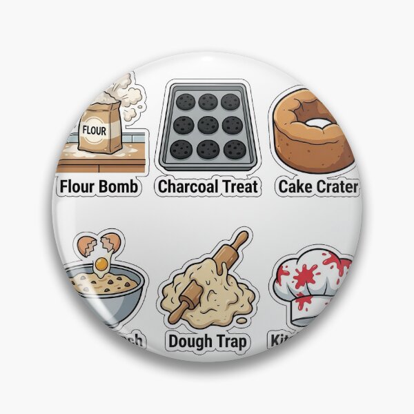 Item preview, Relatable Holiday Baking Disasters Sticker Pack - Kitchen Fail Puns designed and sold by SimpleP.