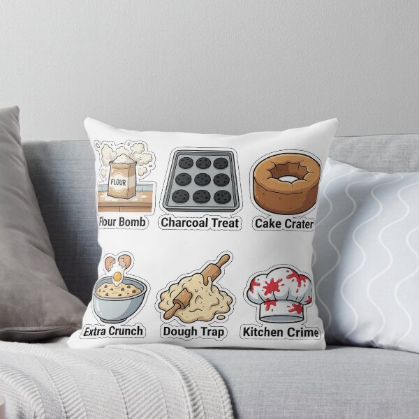 Item preview, Relatable Holiday Baking Disasters Sticker Pack - Kitchen Fail Puns designed and sold by SimpleP.