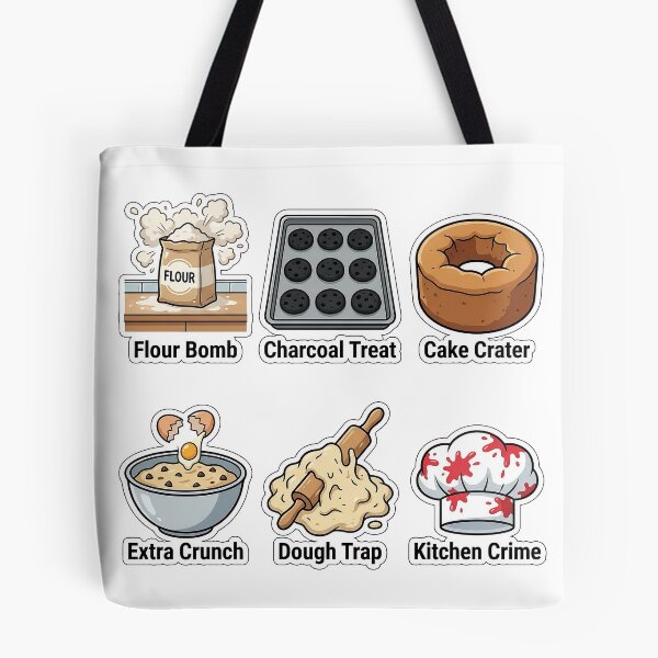Item preview, Relatable Holiday Baking Disasters Sticker Pack - Kitchen Fail Puns designed and sold by SimpleP.