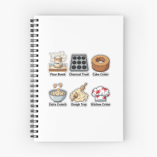 Item preview, Relatable Holiday Baking Disasters Sticker Pack - Kitchen Fail Puns designed and sold by SimpleP.