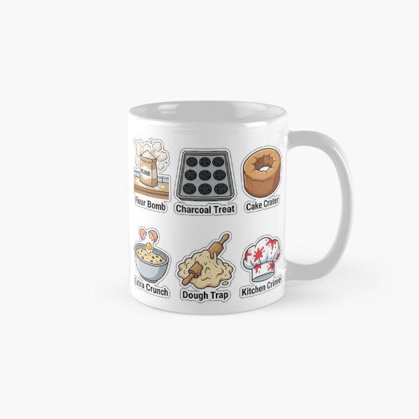 Item preview, Relatable Holiday Baking Disasters Sticker Pack - Kitchen Fail Puns designed and sold by SimpleP.