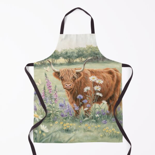 Item preview, Floral Highland Cow Wildflower Meadow designed and sold by Tamas Das.