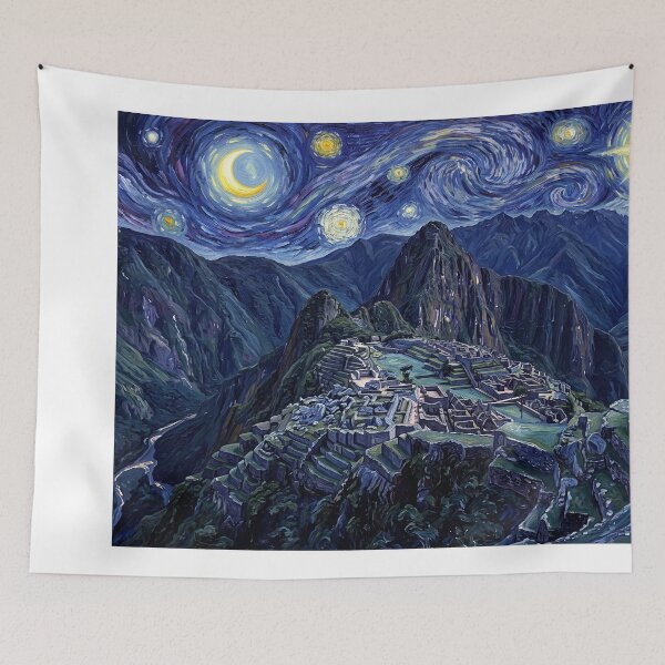 Item preview, Machu Picchu Starry Night Historical Landscape designed and sold by Bad-Decisions-Designs.