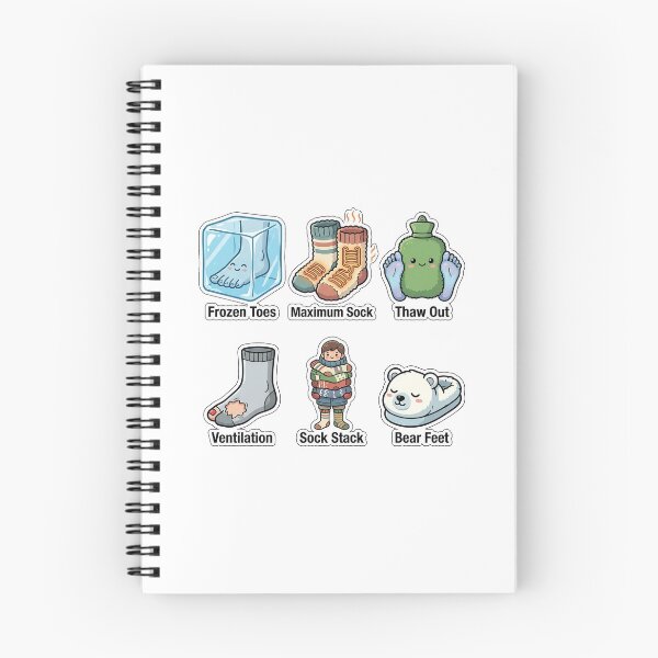 Item preview, Sarcastic Cold Feet Fuzzy Socks Sticker Pack - Winter Apparel Puns designed and sold by SimpleP.