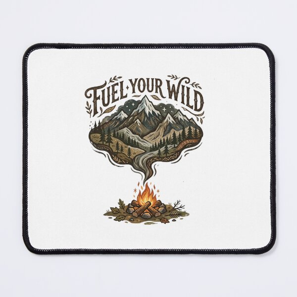 Item preview, Fuel Your Wild Mountain Campfire Vintage Outdoor Adventure designed and sold by Sanan Israyilli.
