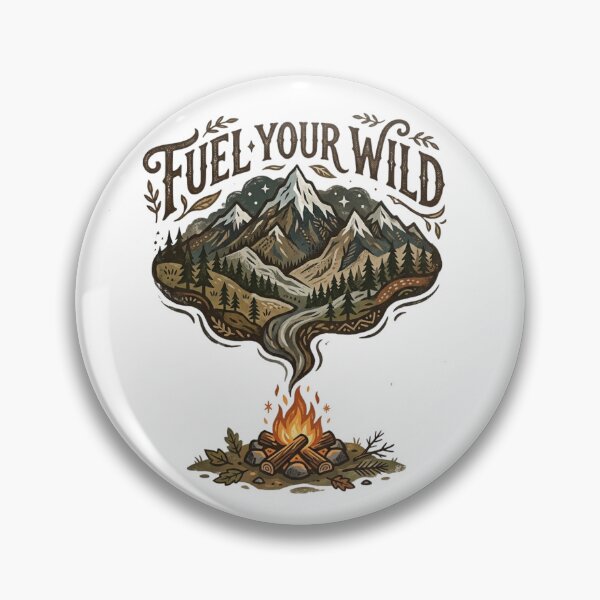 Item preview, Fuel Your Wild Mountain Campfire Vintage Outdoor Adventure designed and sold by Sanan Israyilli.