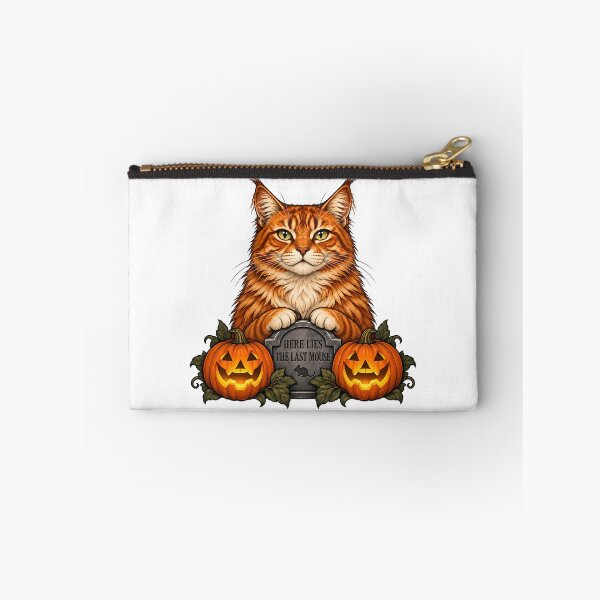 Item preview, Maine Coon Pumpkin Tombstone Halloween designed and sold by Old's Cool Cat Studio.