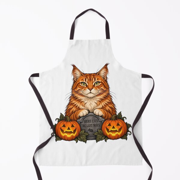 Item preview, Maine Coon Pumpkin Tombstone Halloween designed and sold by Old's Cool Cat Studio.