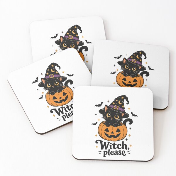 Item preview, Witch Please Cute Black Cat in Pumpkin Witch Hat Halloween Graphic designed and sold by chanshoping.
