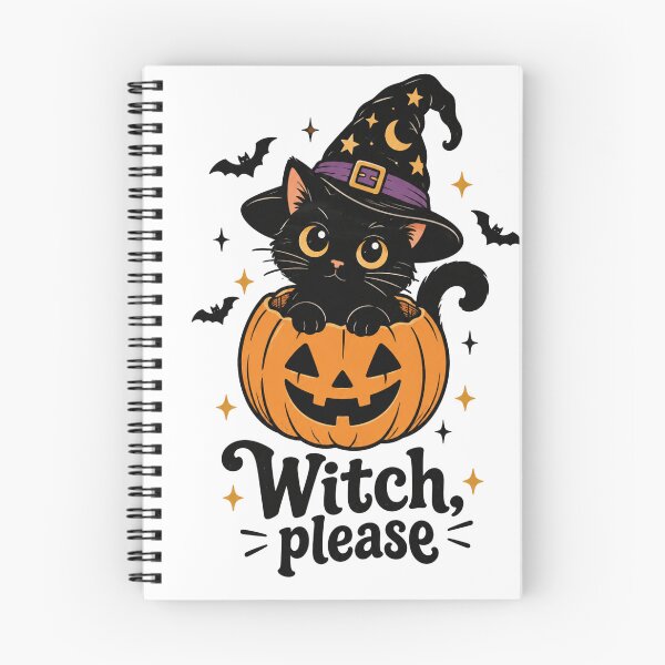 Item preview, Witch Please Cute Black Cat in Pumpkin Witch Hat Halloween Graphic designed and sold by chanshoping.