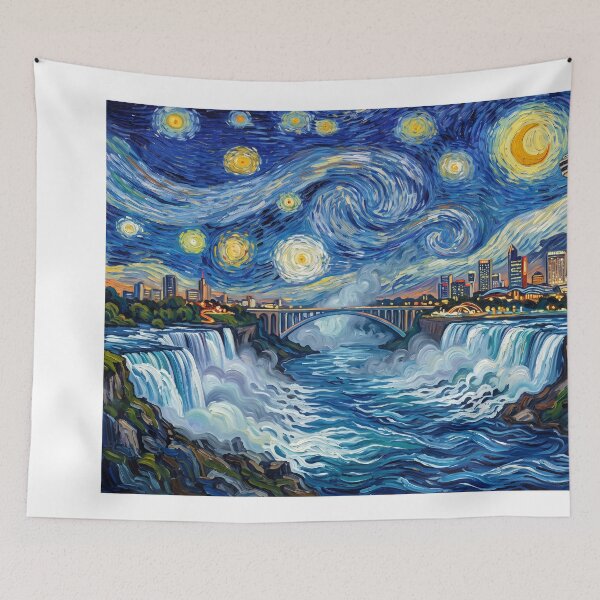Item preview, Niagara Falls Starry Night Landscape designed and sold by Bad-Decisions-Designs.
