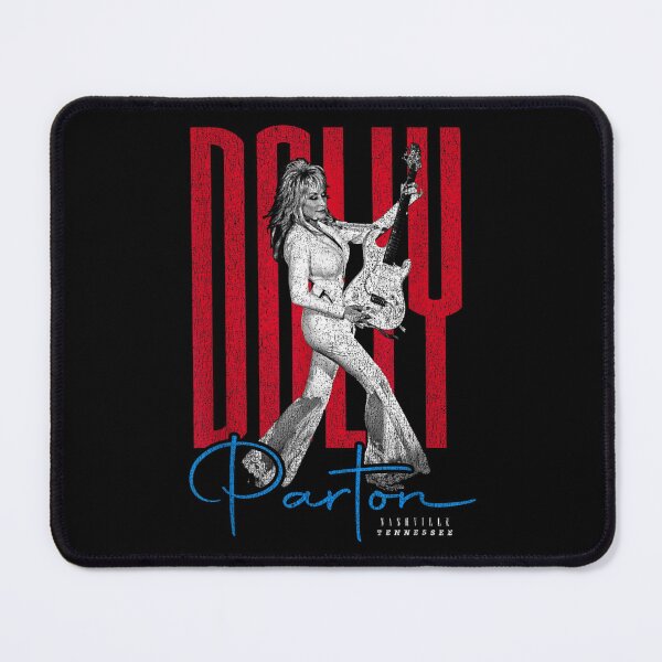 Item preview, Dolly Parton Red Cracked Background White Outfit Playing Electric Guitar designed and sold by choudane.