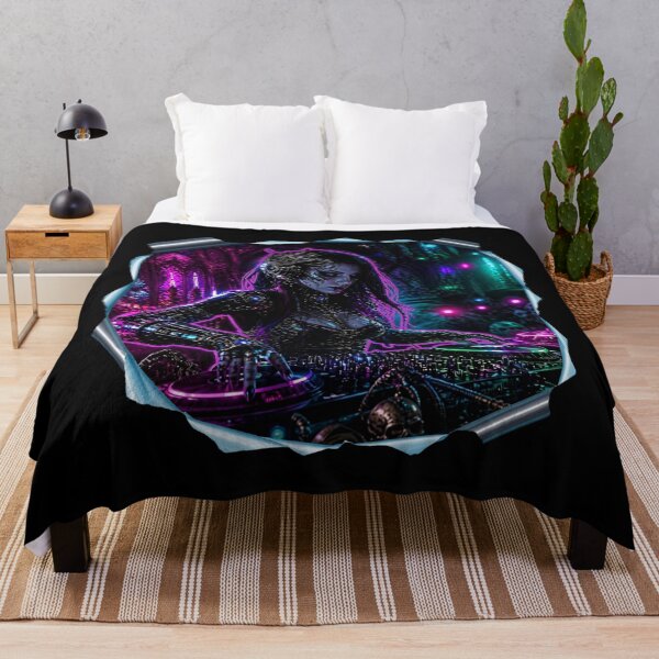 Item preview, Gothic Cybernetic Steampunk DJ Neon Techno Graphic designed and sold by LazyDayzCo.