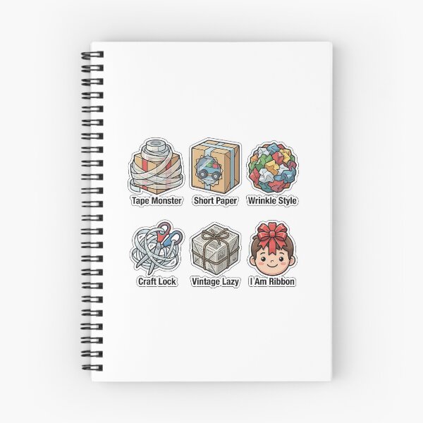 Item preview, Relatable Holiday Gift Wrapping Fails Sticker Pack - Craft Fail Puns designed and sold by SimpleP.