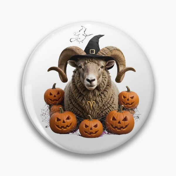 Item preview, Cute Halloween Aries Ram designed and sold by Zodiac Celestial Art.
