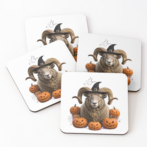 Item preview, Cute Halloween Aries Ram designed and sold by Zodiac Celestial Art.