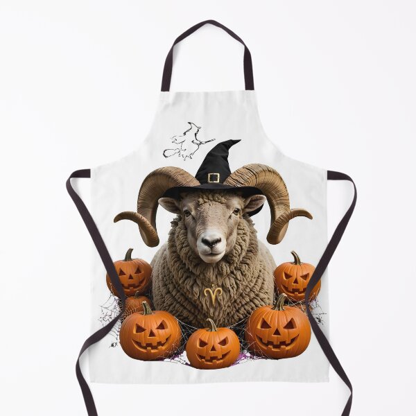 Artikelvorschau, Niedlicher Halloween-Widder entworfen und verkauft von Zodiac Celestial Art.