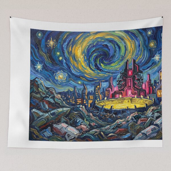 Item preview, Sakaar Grandmaster Palace Starry Night Landscape designed and sold by Bad-Decisions-Designs.