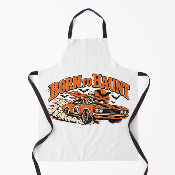 Item preview, Born To Haunt Skeleton Muscle Car - Vintage Halloween Racing Sticker designed and sold by VYBEHAUS.