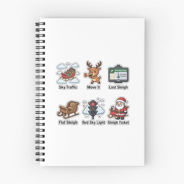 Item preview, Sarcastic Reindeer Sleigh Traffic Sticker Pack - Sky Traffic Puns designed and sold by SimpleP.
