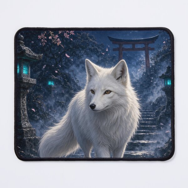Item preview, Fox at Moonlit Torii designed and sold by Silken moonlight .