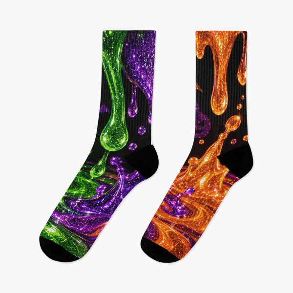 Item preview, Glitter Halloween Slime Dripping Purple Green Orange Spooky Art designed and sold by BloomOfDesign.