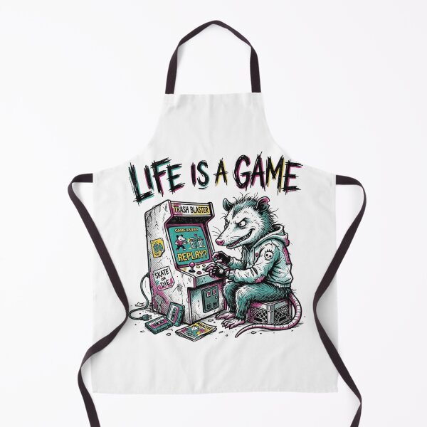 Item preview, Life Is a Game Punk Possum Arcade Retro Gamer 80s Trash Panda designed and sold by Sanan Israyilli.