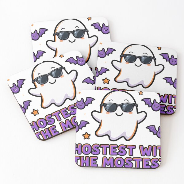 Item preview, Ghostest With The Mostest Cute Halloween Ghost Sticker designed and sold by Gurrteg.