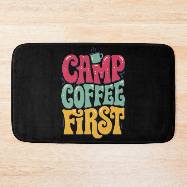 Item preview, Camp Coffee First - Funny Camping Coffee - Retro Typography designed and sold by GlimTig.
