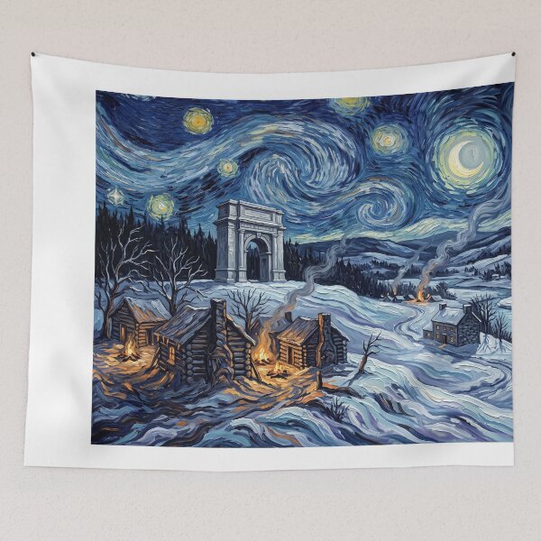 Item preview, Valley Forge Starry Night Historical Landscape designed and sold by Bad-Decisions-Designs.