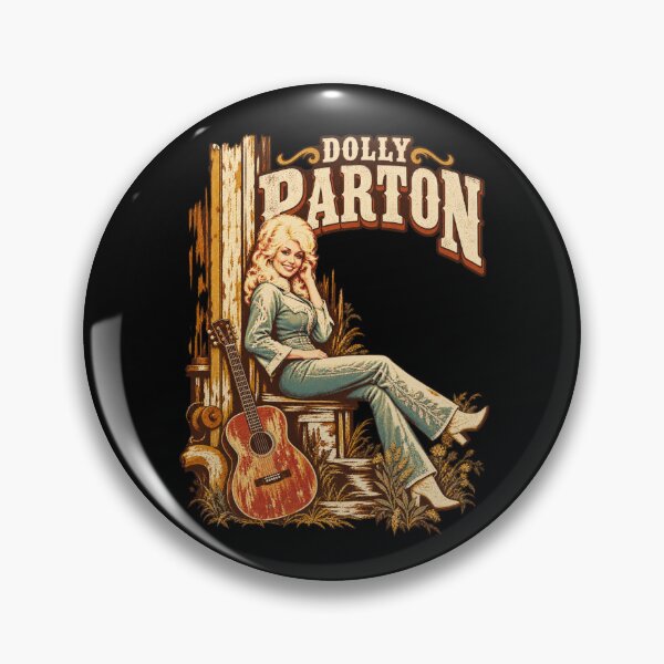 Item preview, Dolly Parton Seated Guitar Teal Suit Rustic Wood Flowers Vintage designed and sold by choudane.