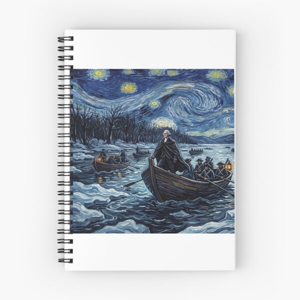 Item preview, Washington Crossing the Delaware Starry Night Landscape designed and sold by Bad-Decisions-Designs.
