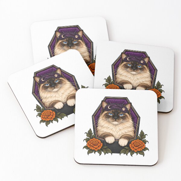 Item preview, Ragdoll Cat Coffin Sleep Mask Halloween designed and sold by Old's Cool Cat Studio.