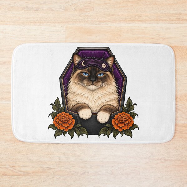 Item preview, Ragdoll Cat Coffin Sleep Mask Halloween designed and sold by Old's Cool Cat Studio.