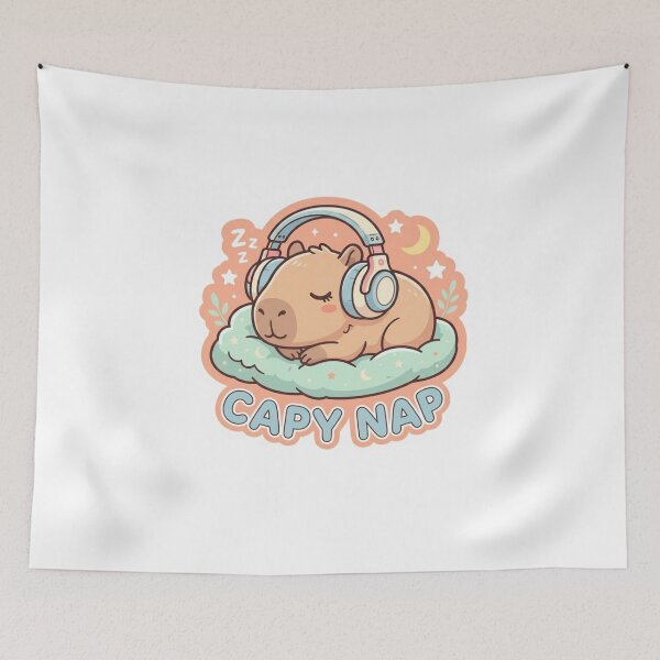 Item preview, Do Not Disturb Cute Capybara - Funny Social Battery Sticker designed and sold by ravyin.