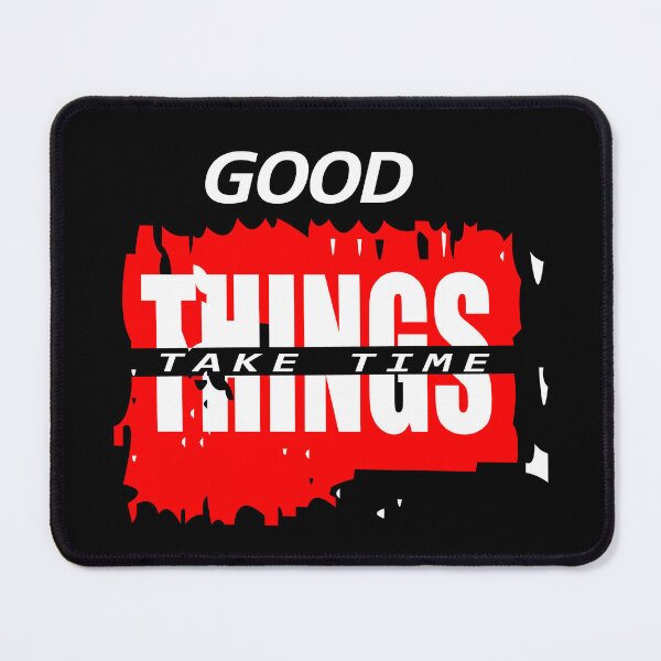 Item preview, Good Things Take Time Red Brush Grunge Typography T-Shirt Design designed and sold by Carftora786.