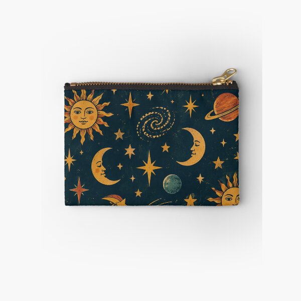 Item preview, Vintage Celestial Sun Moon Stars Gold Astrology Pattern designed and sold by BloomOfDesign.