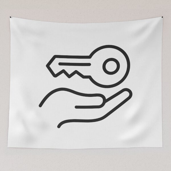 Item preview, Key In Hand Line Icon designed and sold by VectorForge Studio.