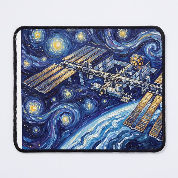 Item preview, International Space Station Starry Night Landscape designed and sold by Bad-Decisions-Designs.