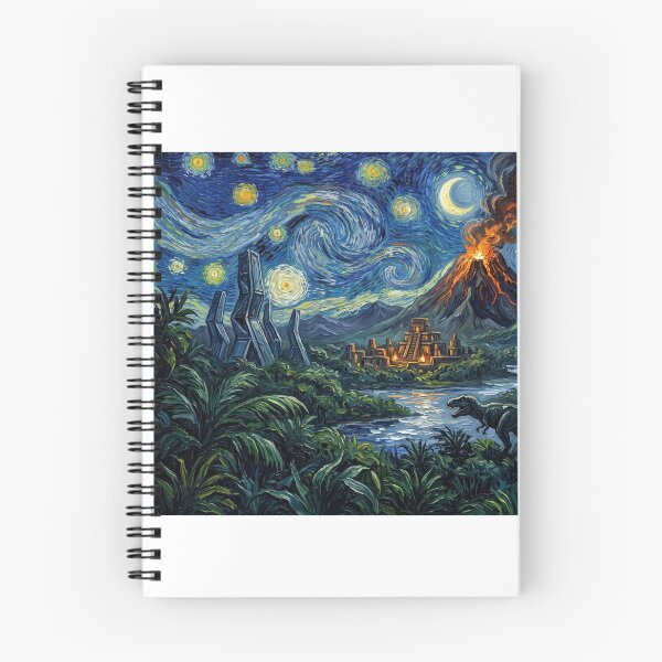 Item preview, Savage Land Starry Night Prehistoric Landscape designed and sold by Bad-Decisions-Designs.