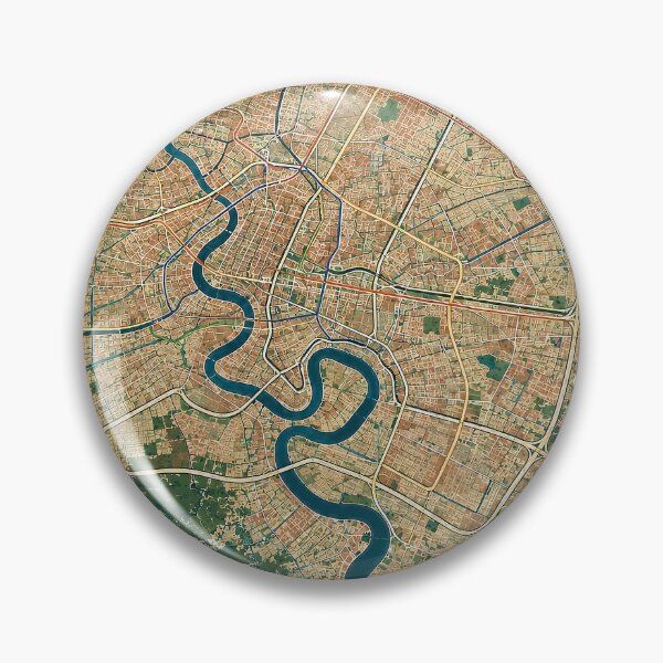 Item preview, Bangkok Minimalist City Map designed and sold by Furflix.
