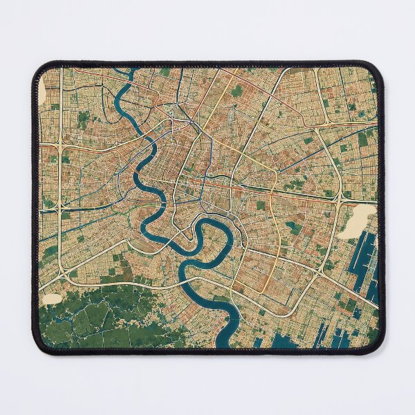Item preview, Bangkok Minimalist City Map designed and sold by Furflix.